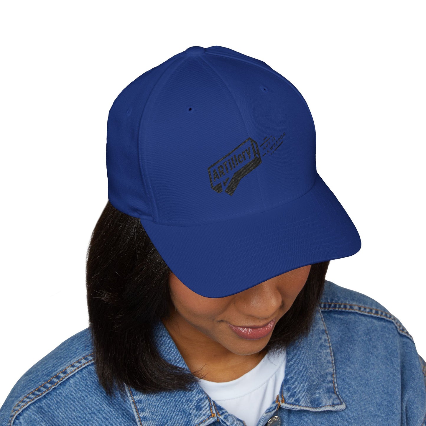Closed-Back Structured Cap in Blue
